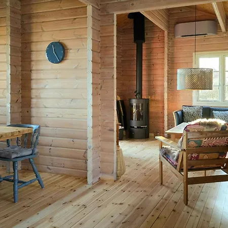 Red Timber House With Fjord View Roslev