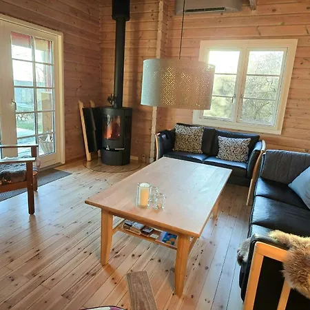 Red Timber House With Fjord View Roslev