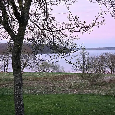 Red Timber House With Fjord View *